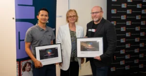 Dr Marc Sim, Professor Caroline Finch AO and Professor SImon Laws